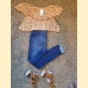 Off the shoulder crop top